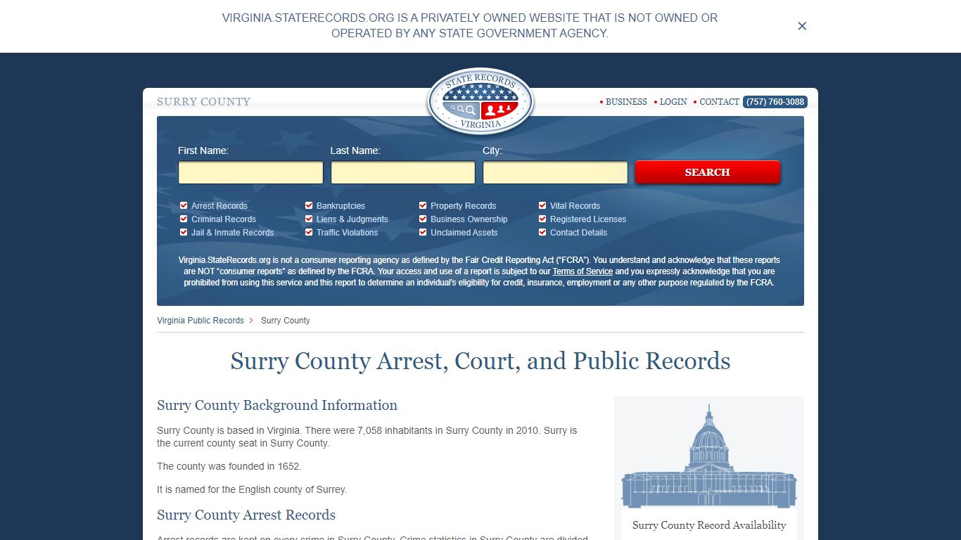 Surry County Arrest, Court, and Public Records